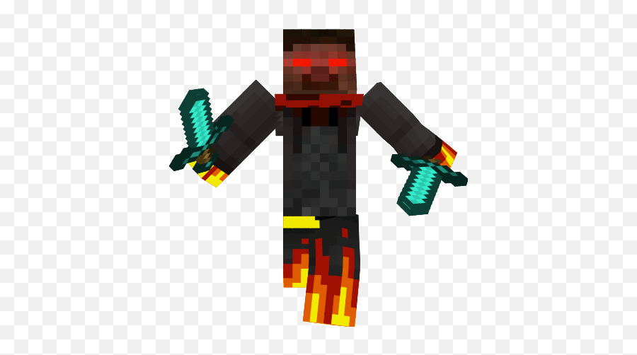 Flame Herobrine Minecraft Skin
