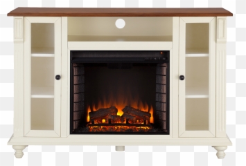 Southern Enterprises Carville Electric Fireplace Tv Stand - Fireplace Tv Console Off White Png,Tv Stand Png