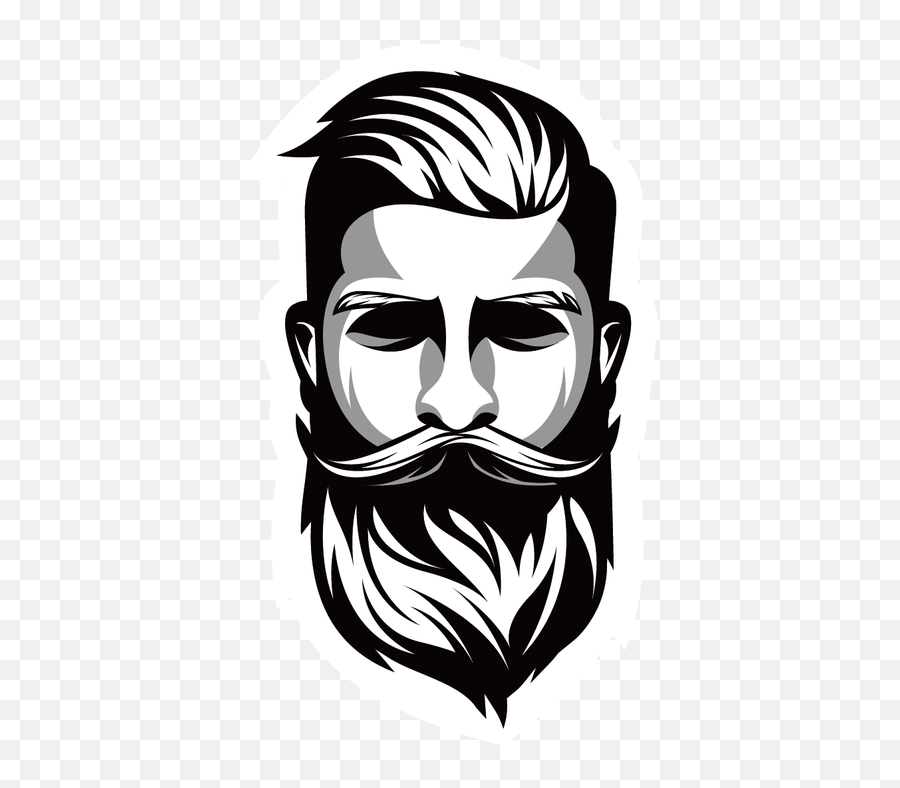 Z1ronic - Beard Clipart Black And White Png,Beard And Glasses Logo