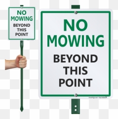 Keep Off Grass Lawnboss Sign U0026 Stake Kit No Mowing Beyond This Point - Vertical png