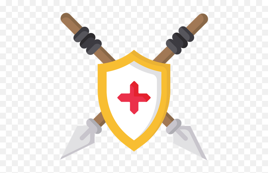 Free Shield With Spear Icon Of Flat - Collectible Sword Png,Medieval Shield Icon