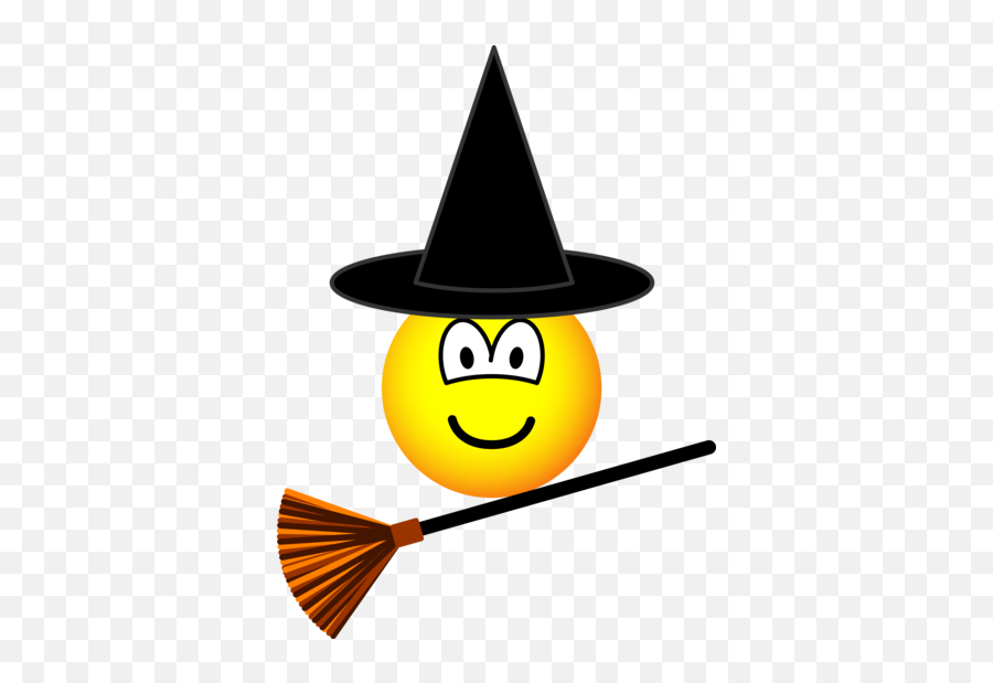 Witch Flying Emoticon Broomstick Smiley Funny Emoji - Emoji Witch Png,Buddy Icon Funny