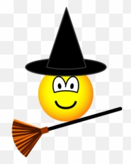 Witch Flying Emoticon Broomstick Smiley Funny Emoji - Emoji png