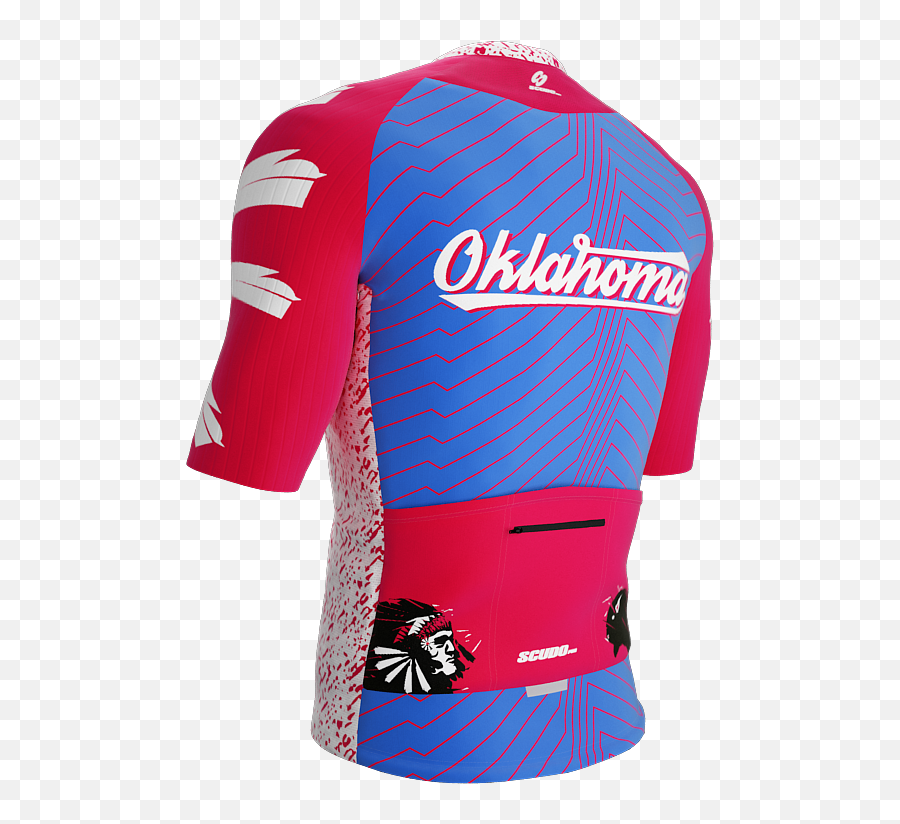 Scudopro Pro - Elite Short Sleeve Cycling Jersey Oklahoma Usa State Icon Landmark Symbol Identity Men And Women Long Sleeve Png,Texas State Icon