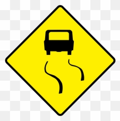 Fileie Road Sign W - 134svg Wikipedia Transparent Background Slippery Sign Png