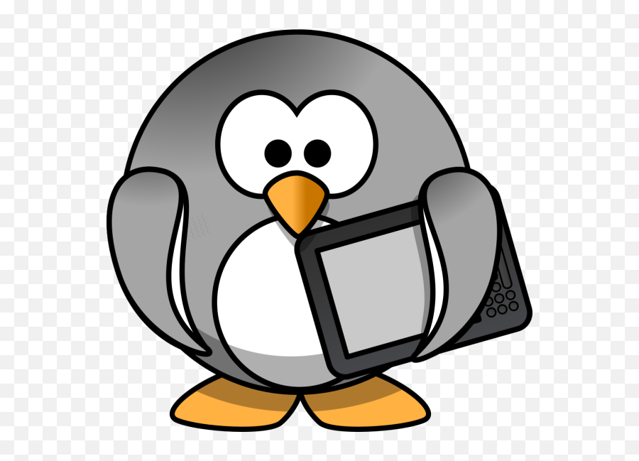 Ebook Penguin Png Svg Clip Art For Web - Download Clip Art Clipart Cartoon Penguin,Ebook Icon Vector