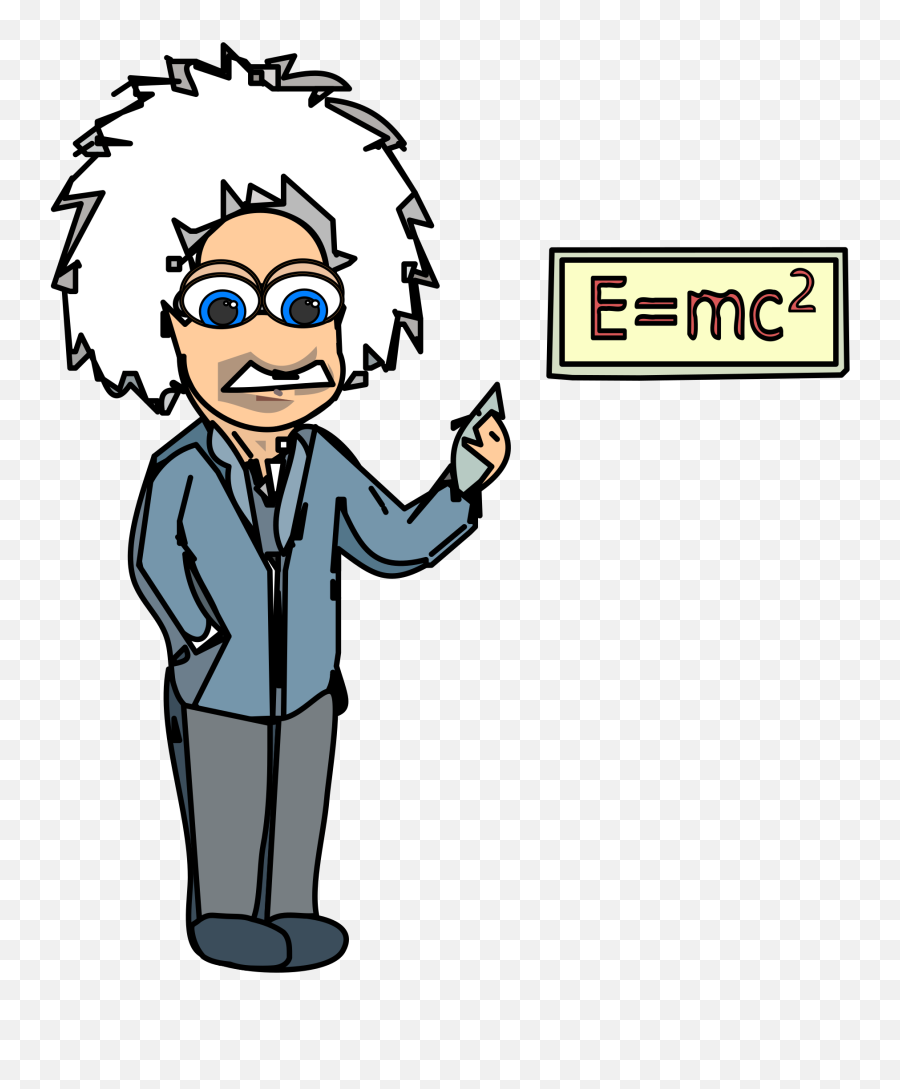 Download Scientist Equation Mathematician Human Behavior - Cartoon Einstein Theory Of Relativity Png,Scientist Png