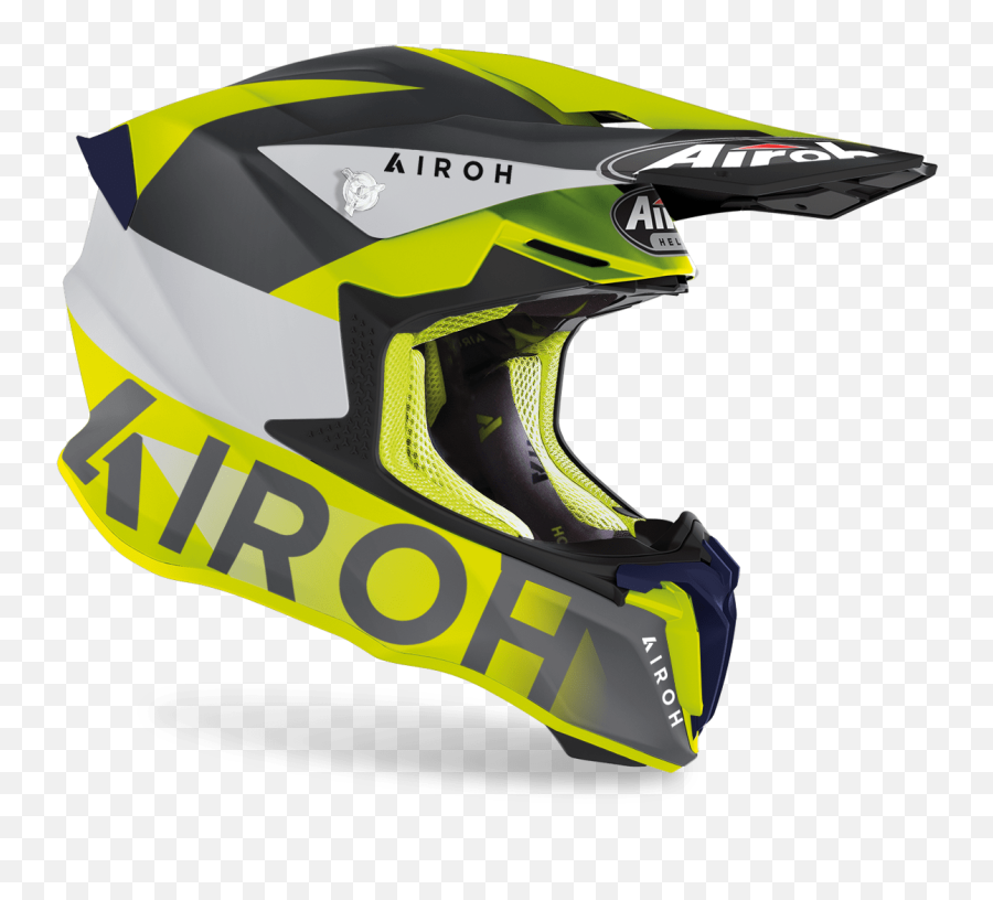 Twist 20 - Airoh Twist Lift Blue Yellow Matt Png,Casque Icon Variant Etched