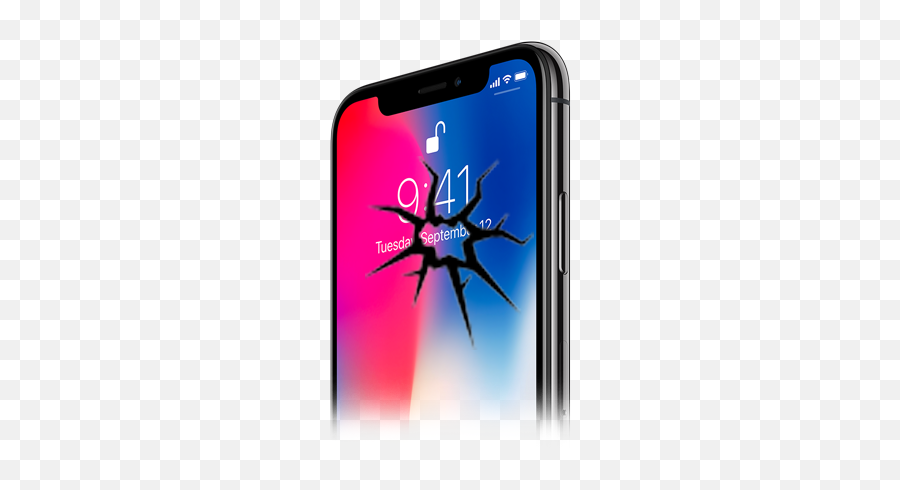 Apple Iphone X Cracked Screen Touch - Iphone X Hd Png,Cracked Screen Png