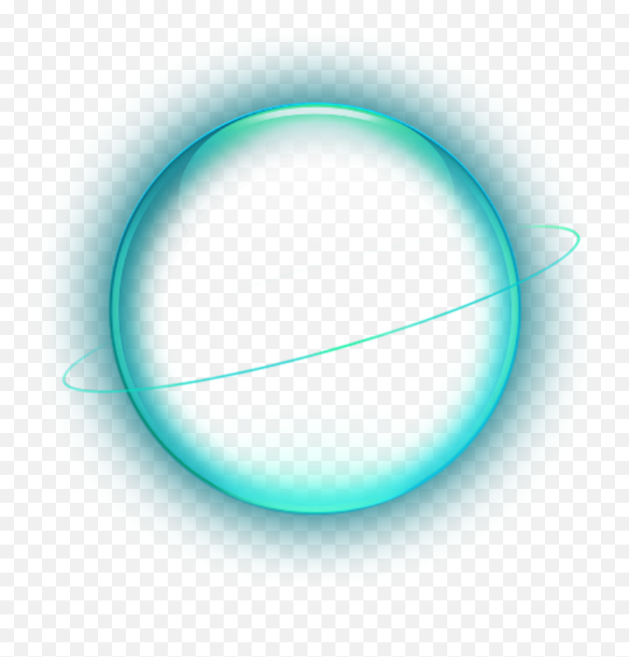 Ftestickers Planet Venus Neon Luminous Blue - Circle Png,Venus Transparent Background