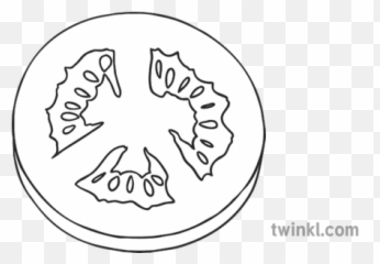 Tomato Slice Black And White - Rolling A Ball Cartoon Png,Tomato Slice Png