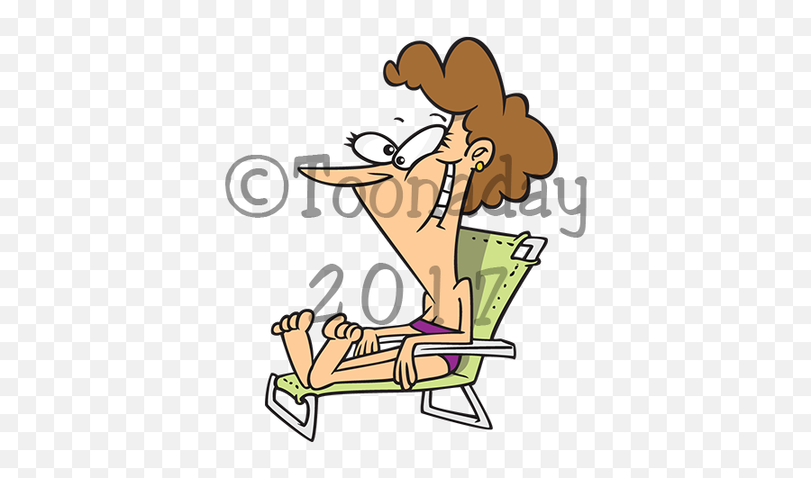 Beachchair - Clip Art Cartoon Leishman Pool Chair Png,Beach Chair Png