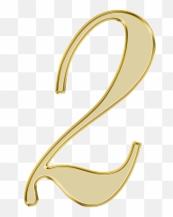 Number 2 Golden Transparent Png - Numero 2 En Letra Gotica,Golden Png