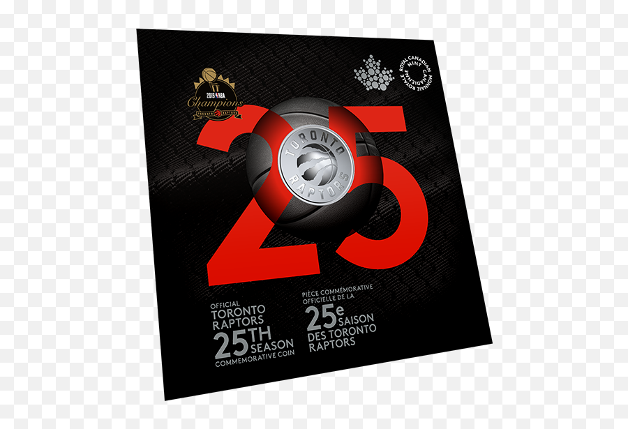 2020 Toronto Raptors 25th Season Coin - Raptors Coin Canada Post Png,Raptors Png