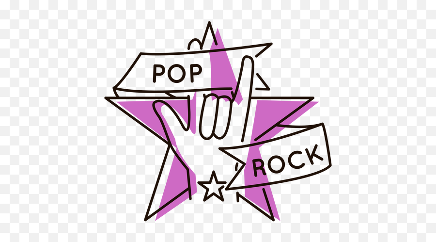 Hand Pop Rock Star Symbol - Simbolo Do Pop Png,Pop Png