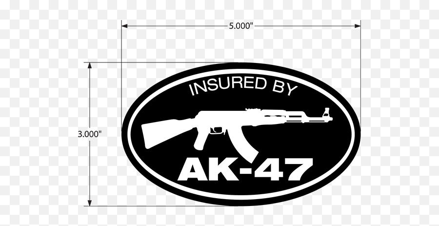 Download Hd Insured By Ak - 47 Decal Ak47 Transparent Png Gun Barrel,Ak47 Png