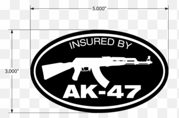 Download Hd Insured By Ak - 47 Decal Ak47 Transparent PNG Gun Barrel