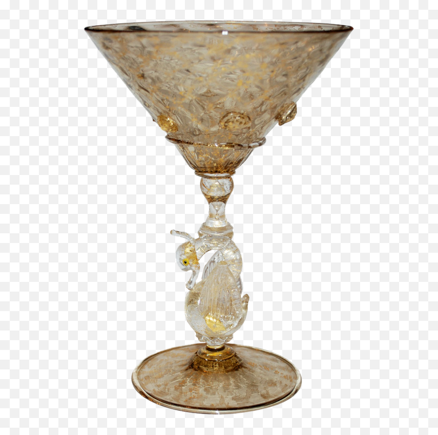 Vintage Venetian Murano Glass Swan Stemware Martini - Vintage Salviati Venetian Glass Png,Martini Glass Png