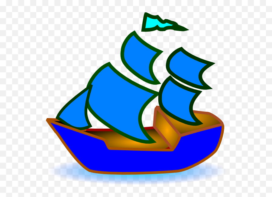 Download Cartoon Image Of A Blue Boat - Full Size Png Image Green Boat ...