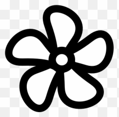 Flower Clip Art - vector clip art online In Black Clipart png
