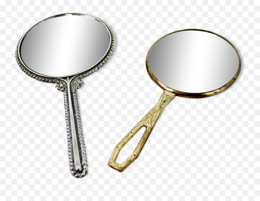 Old Hand Mirror Duo Selency - Saucepan Png,Hand Mirror Png