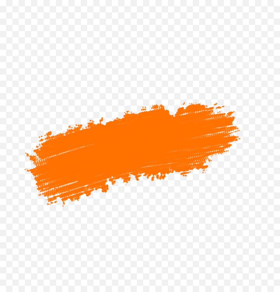 Brush Strokes - Orange Paint Brush Png Full Size Png Orange Paint Brush Png,Paint Stroke Png