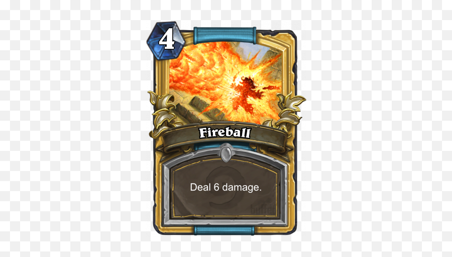 Fireball - Spell Card Hearthstone Database Guides Deck Hearthstone Sleep With The Fishes Png,Fireball Transparent Background
