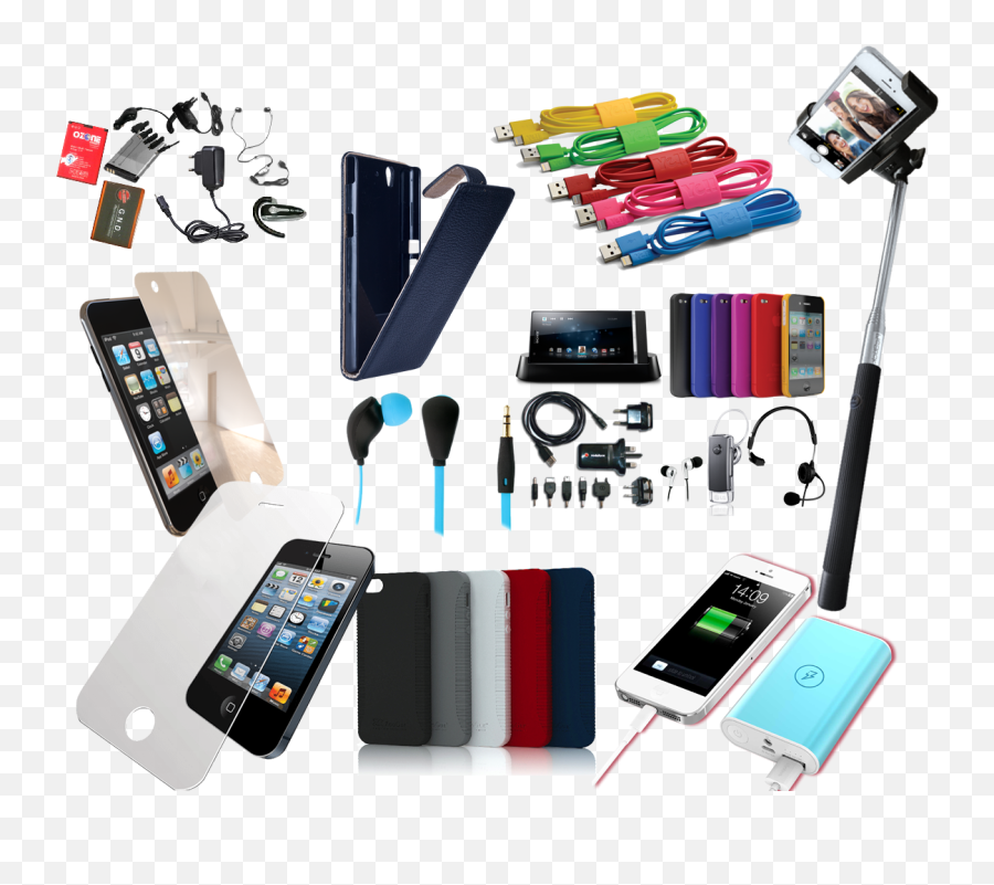 Download Hd Misc Accessories - Mobile Phone Accessories Png Cell Phone Accessories,Phone Transparent