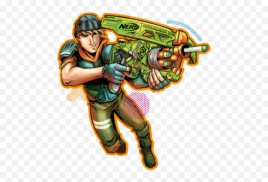 News - Cartoon Character With Nerf Guns Full Size Png Firearms,Nerf Png