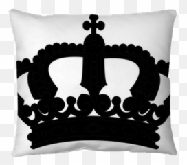 Crown Silhouette - vector Pillow Cover u2022 Pixers We live change King Clipart Black And White png