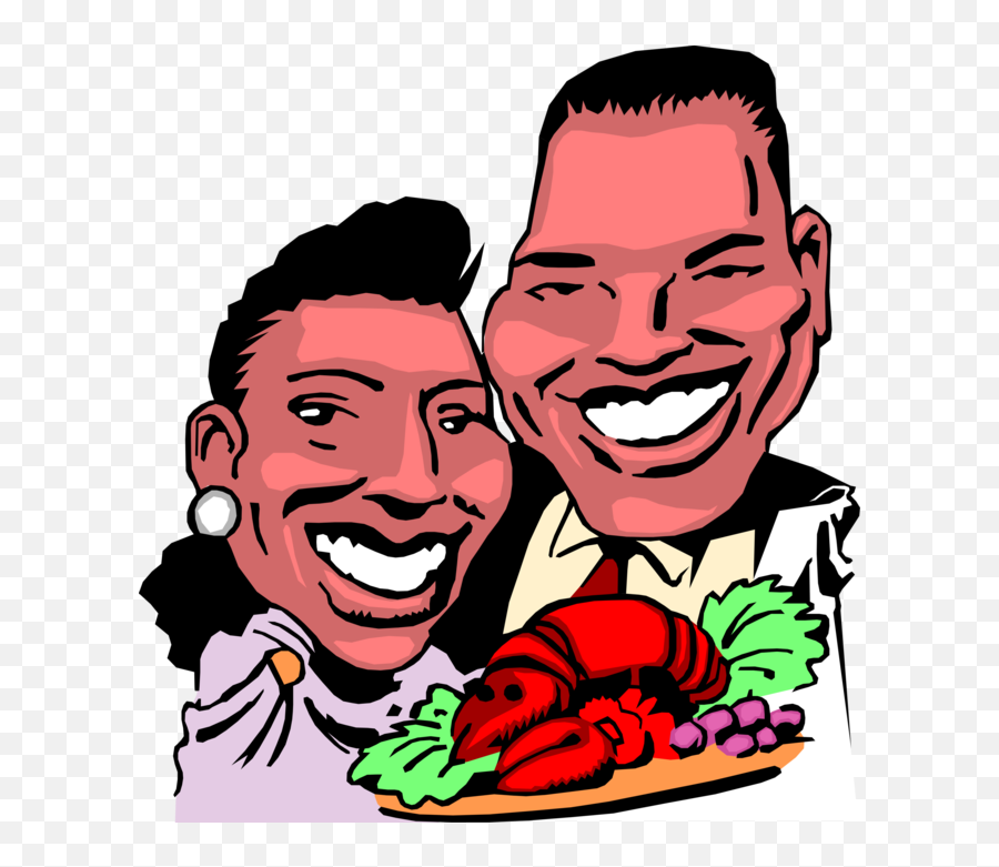 Vector Illustration Of African American Couple Enjoy - Cartoon Couples Png,Couples Png