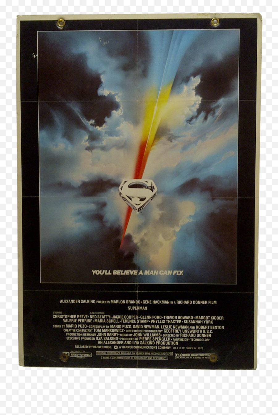 Mounted Movie Poster - Original Movie Poster Superman Png,Movie Poster Png