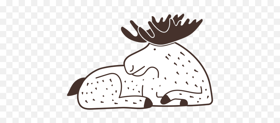 Moose Laying Cartoon - Transparent Png U0026 Svg Vector File Dot,Moose Transparent