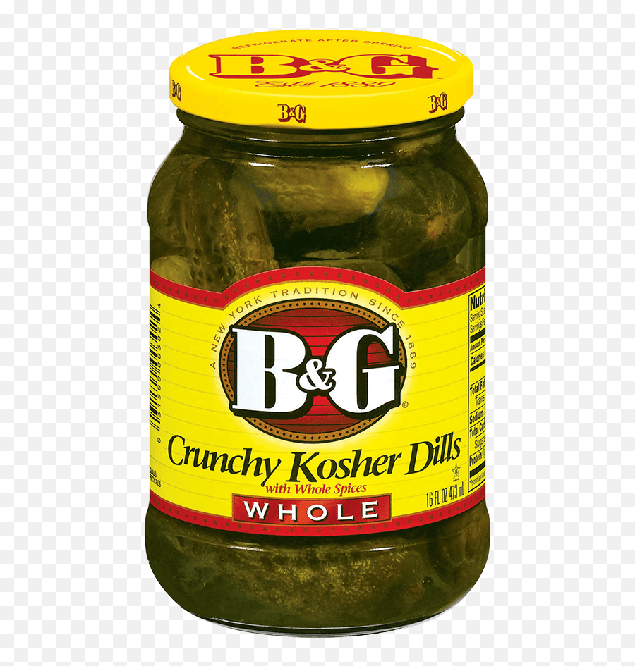 Kosher Whole Dill Pickles Bu0026g Condiments - Bread And Butter Pickle Chips Png,Pickle Transparent