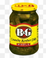 Kosher Whole Dill Pickles Bu0026g Condiments - Bread And Butter Pickle Chips Png,Pickle Transparent