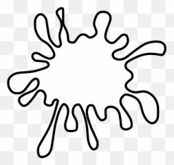 Splat Outline Clip Art - Paint Splatter 600x568 Black And White Clipart png