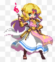 Ssbu Princess Zelda Fanart - Pixel Art Smash png