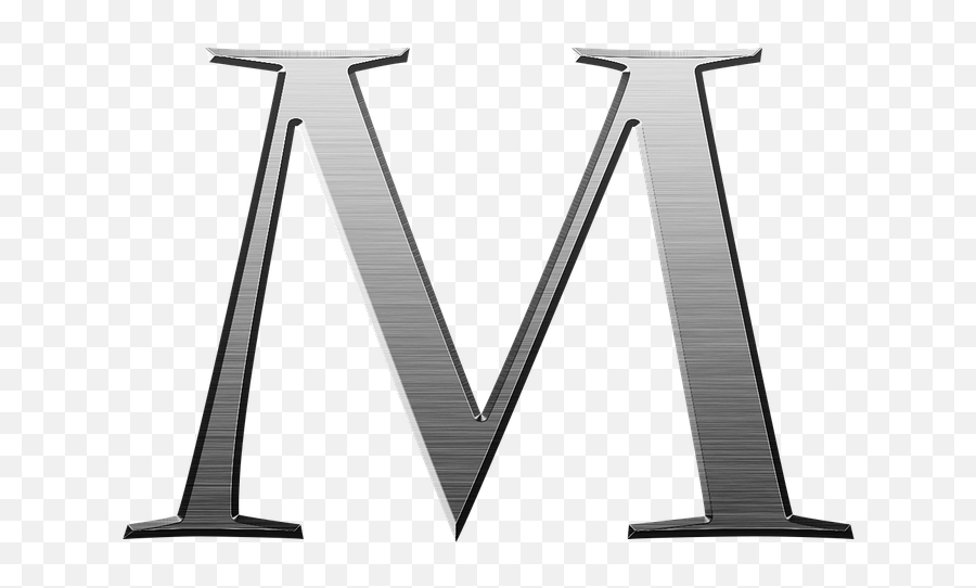 Letter M Alphabet Metallic Abc - Dot Png,M&m Logo Font
