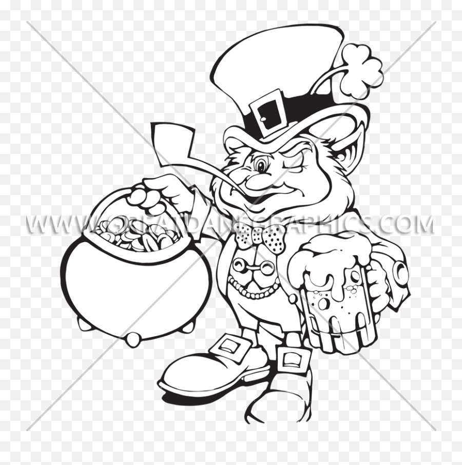 Leprechaun Pot Of Gold Production Ready Artwork For T - Fictional Character Png,Pot Of Gold Transparent