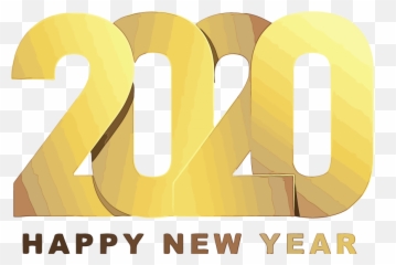 Golden Happy New Year 2020 Png Image - Transparent