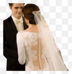 Bella Cullen Wedding Dress Carolina - Bella Swan Wedding Dress Back Png,Wedding Veil Png