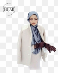 Muslim Turban Png - Hijab Noir Argent Motif Full Size Png Girl,Turban Png