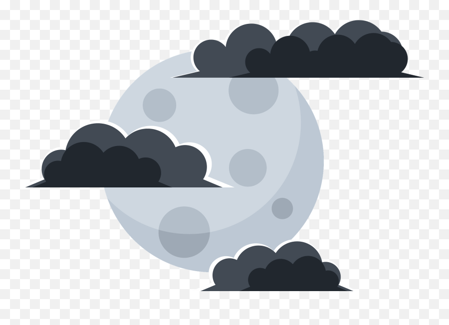 Moon In The Clouds Clipart Free Download Transparent Png - Moon With Clouds Clipart,Raccoon Emoji Icon