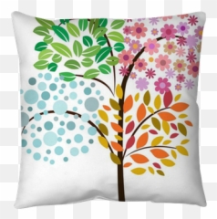 Colorful Tree Of Four Seasons - Mural 4 Estaciones Del Año png