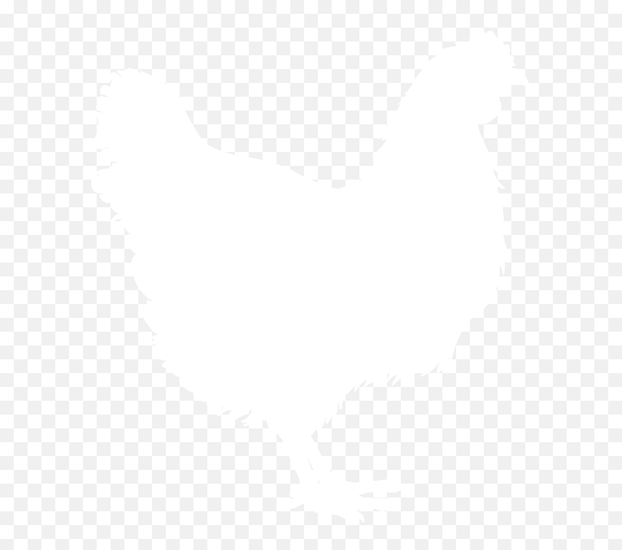 Chicken Silhouette V2 Png White - Clip Chicken White Logo Png,Chicken Png