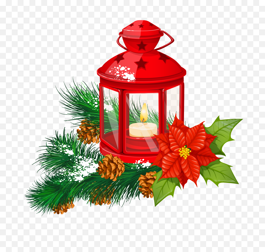 Red Christmas Lantern Transparent Png Clipart Arte Natal - Christmas Lantern Clipart,Christmas Candle Png