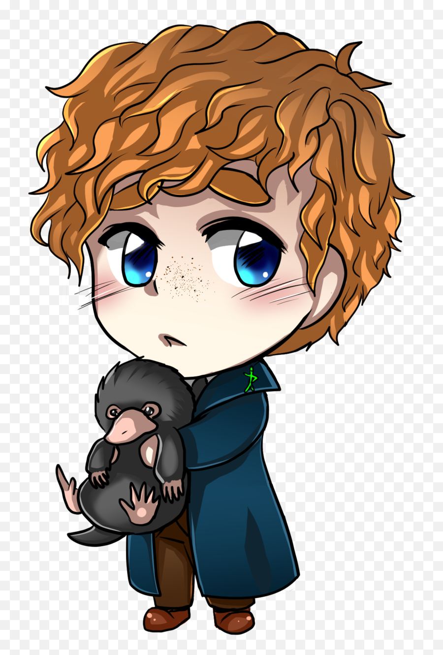 Newt Scamander Drawing Chibi - Chibi Newt Scamander Drawing Png,Newt Scamander Icon