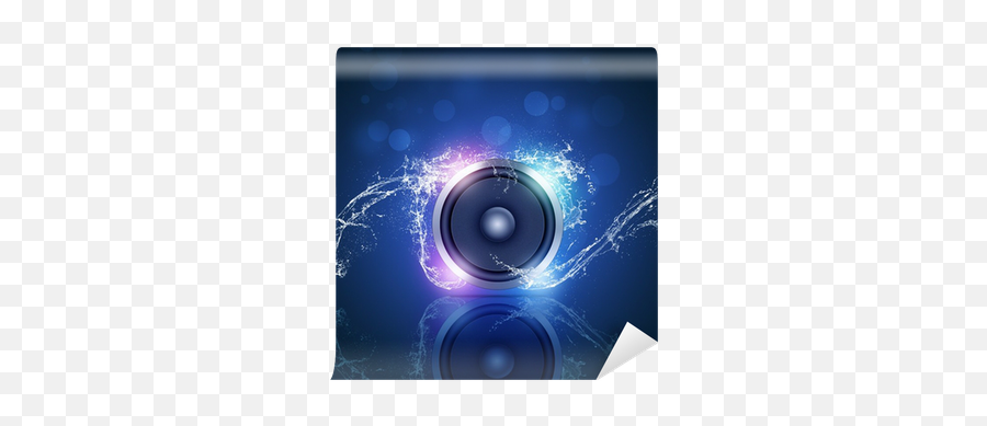 Music Speaker Blue Background Wall Mural U2022 Pixers - We Live Music Speaker Png,Musi Icon