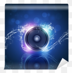Music Speaker Blue Background Wall Mural U2022 Pixers - We live png