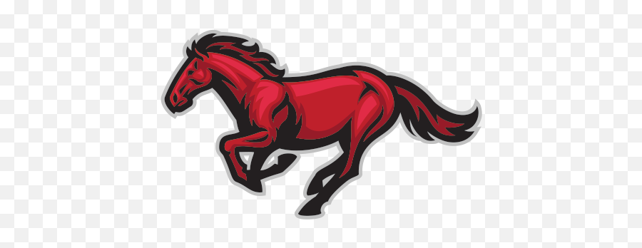 Printed Vinyl Wild Horse Running Mascot - Dundee Crown High Chargers Logo Png,Horse Running Png